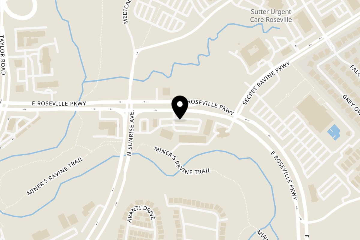 Map showing the location of RANGE kitchen & tap on 1420 E Roseville Pkwy in Roseville